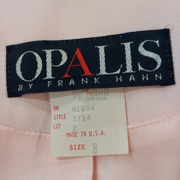 Opalis by Frank Hahn Pale Pink Skirt Set Women's Vintage Size 8 Made In USA - Picture 9 of 14